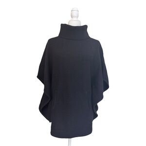 Pure Amici Black Turtleneck Short Sleeve Cashmere Pullover Womens Size S